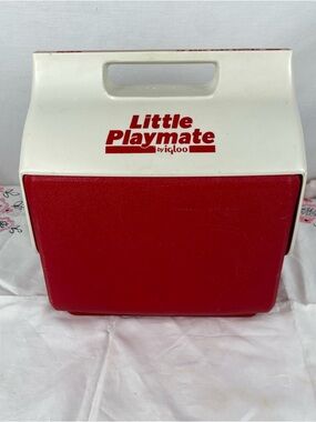Vintage Igloo Little Playmate Cooler Red White Retro Lunch Box Mini Cooler USA
